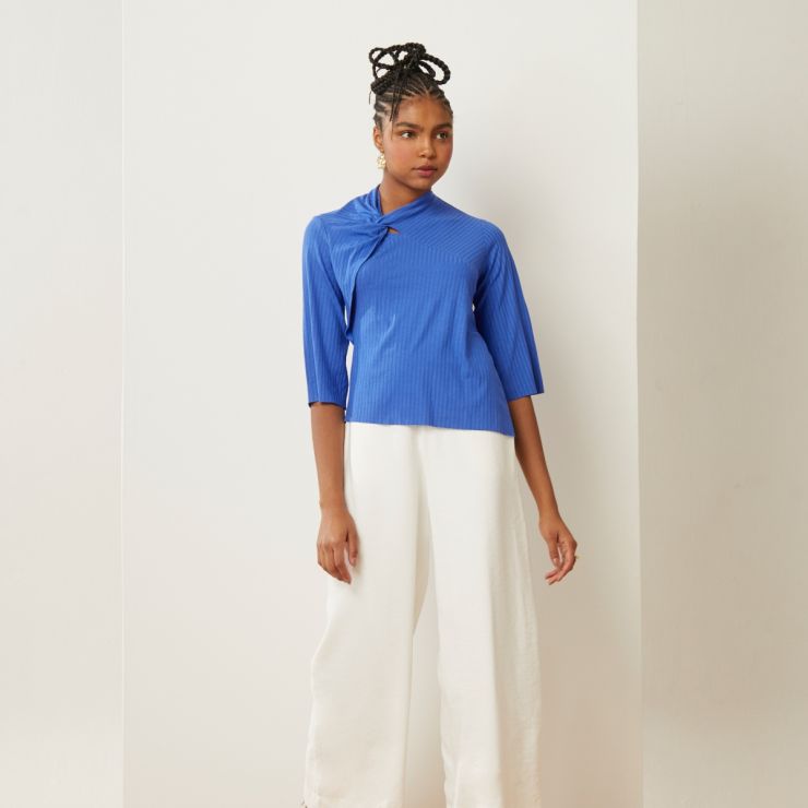 BLUSA MANGA 3/4 AZUL